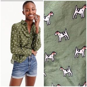 EUC JCrew silk blouse